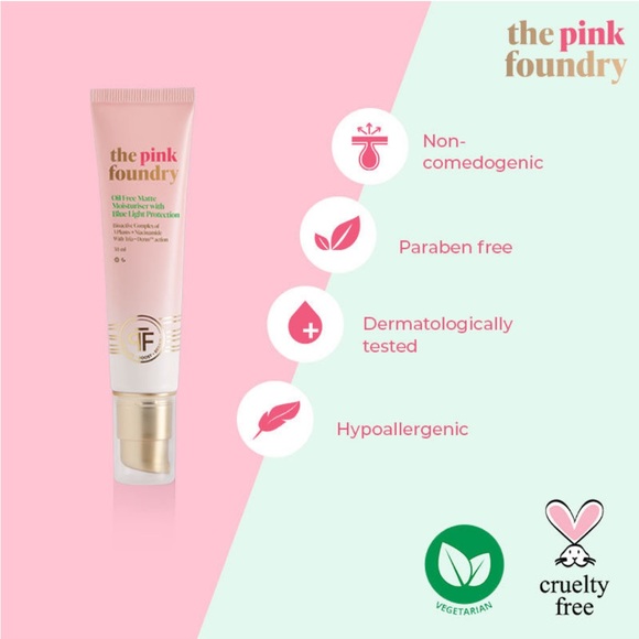 The Pink Foundry Oil Free Niacinamide
Matte Moisturiser | Blue Light Protection* - Picture 8 of 13